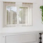 Cortină din Voile 2 pcs Nisipiu 140 x 140 cm Poliester GartenMobel Dekor