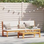 Șezlong cu pernă Maro 200 x 57 x 75cm Lemn masiv de acacia GartenMobel Dekor