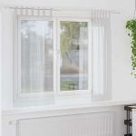 Cortină din Voile 2 pcs Gri deschis 175 x 140 cm Poliester GartenMobel Dekor