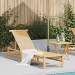 Sezlong 55x199x30 cm bambus GartenMobel Dekor