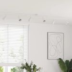 Spot de tavan Alb 25.5 x 8 x 16 cm Metal GartenMobel Dekor