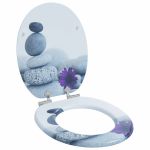 Capacul de toaletă Gri 44 x 38 cm Placă MDF GartenMobel Dekor