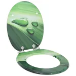 Capacul de toaletă Picătură Verde 44 x 38 cm Placă MDF GartenMobel Dekor