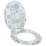 Capacul de toaletă Porțelan Alb și Albastru 44 x 38 cm GartenMobel Dekor