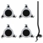 Role pentru mobilă, 4 buc., cu dispozitiv de ridicare, 19x17,5x6 cm, oțel, 1000 kg GartenMobel Dekor