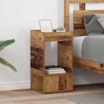 Masă laterală 2 pcs Lemn vechi 30 x 30 x 56 cm Lemn compozit GartenMobel Dekor