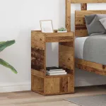 Masă laterală 2 pcs Lemn vechi 30 x 30 x 56 cm Lemn compozit GartenMobel Dekor