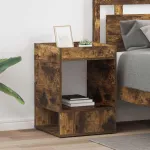 Masă laterală 2 pcs Stejar fumuriu 40 x 40 x 56 cm GartenMobel Dekor