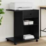 Suport pentru imprimantă Simplu Stejar Negru 60 x 40 x 68.5 cm GartenMobel Dekor