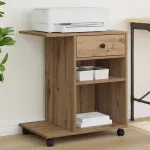 Suport pentru imprimantă Stejar artizanal 60 x 40 x 68.5 cm GartenMobel Dekor