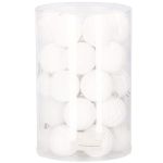 Set globuri de Craciun, 30 bucati, 8cm, 6 modele, alb Household NewTrend