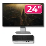 Pachet Calculator Second Hand HP ProDesk 400 G4 SFF, Intel Core i5-6500 3.20GHz, 8GB DDR4, 256GB SSD + Monitor 24" NewTechnology Media