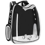 Rucsac transport animale talie mica-medie, maxim 12 kg, hublou panoramic transparent, buzunare laterale, negru Household NewTrend