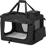 FEANDREA Geanta transport animale de companie, pliabila, din material textil, marime M, 60x42x42cm, negru Household NewTrend