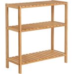 SONGMICS Raft de depozitare din bambus, cu 3 niveluri, 60x26x66 cm, maro Household NewTrend