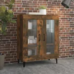 Dulap, stejar fumuriu, 69,5x34x90 cm, lemn compozit GartenMobel Dekor