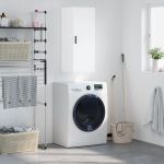 Dulap montat pe perete, alb, 34,5x34x90 cm GartenMobel Dekor