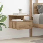 Noptieră Suspendată cu sertar Stejar Artizanal 40 x 31 x 28 cm GartenMobel Dekor