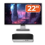 Pachet Calculator Second Hand HP ProDesk 400 G4 SFF, Intel Core i3-7100 3.90GHz, 8GB DDR4, 500GB SATA + Monitor 22" NewTechnology Media