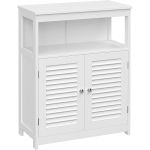 VASAGLE Dulap de depozitare de podea pentru baie, cu usi duble, 30x60x80cm, alb Household NewTrend