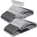 SONGMICS Set de 50 de umerase pentru haine, anti alunecare, bara de cravata si carlig pivotant, 42 cm, gri Household NewTrend