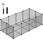 SONGMICS Tarc pentru animale de companie, din plastic, DIY, configurabil, 143x73x46cm, gri Household NewTrend