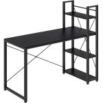 VASAGLE Birou cu raft lateral, montare stanga sau dreapta, industrial, 60x132x119 cm, negru Household NewTrend