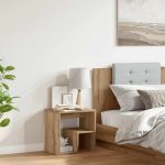 Noptieră, stejar artizanal, 40x30x40 cm, lemn prelucrat GartenMobel Dekor