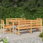 Set de sufragerie de grădină, lemn masiv de tec, 5 piese GartenMobel Dekor
