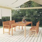 Set mobilier pentru grădină, 4 piese, lemn masiv de tec GartenMobel Dekor