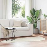 Covoare de zonă HUARTE Crem 100 x 200 cm Poliester GartenMobel Dekor