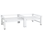 Suport mașină de spălat/uscător, cu rafturi retractabile, alb GartenMobel Dekor