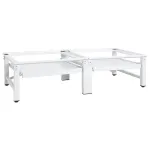 Suport mașină de spălat/uscător, cu rafturi retractabile, alb GartenMobel Dekor