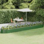 Strat înălțat grădină 507x100x36 cm oțel galvanizat GartenMobel Dekor