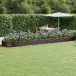 Strat înălțat grădină 600x140x36 cm oțel galvanizat GartenMobel Dekor