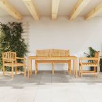 Set mobilier pentru grădină, 4 piese, lemn masiv de tec GartenMobel Dekor