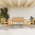 Set mobilier pentru grădină, 4 piese, lemn masiv de tec GartenMobel Dekor