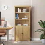 Bibliotecă BODO Maro miere 82 x 40 x 173 cm Lemn compozit GartenMobel Dekor