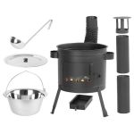 Soba cu ceaun, burlane, 36 cm, ceaun de 14 L, polonic, Strend Pro GartenVIP DiyLine