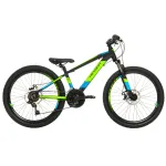 Bicicleta Copii Devron Alaska - 24 Inch, Negru-Verde Ultimate FactoryBikes