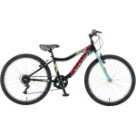Bicicleta Copii Booster 2023 Plasma - 24 Inch, Negru-Turcoaz Ultimate FactoryBikes