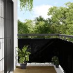 Paravan de balcon, negru, 90x1000 cm, 100% poliester oxford GartenMobel Dekor