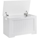 VASAGLE Banca cu spatiu depozitare, pentru hol sau dormitor, din PAL, 76x40x48cm, alb Household NewTrend