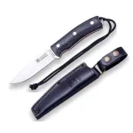 Cutit Joker Bushcrafter cu teaca piele, lama otel inox 10.5 cm, maner micarta OutsideGear Venture