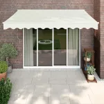 Copertină retractabilă automată, crem, 3x2,5 m GartenMobel Dekor