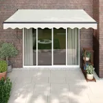 Copertină retractabilă automată, crem, 3x2,5 m GartenMobel Dekor