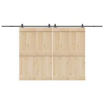 Set feronerie pentru uși glisante, negru, 400 cm, oțel GartenMobel Dekor