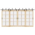 Set feronerie pentru uși glisante, negru, 427 cm, oțel GartenMobel Dekor