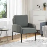 Canapele cu pernă 55cm Gri închis placaj GartenMobel Dekor