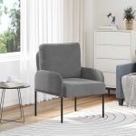 Canapele cu pernă 55cm Gri închis placaj GartenMobel Dekor